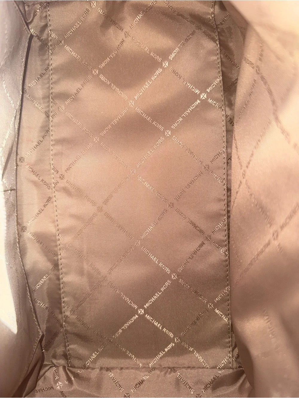Michael Kors Blush Pink Signature Stripe Satchel